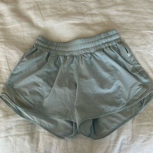 Lululemon baby blue running shorts